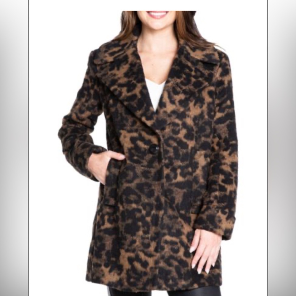 KENSIE - Leopard Print Coat